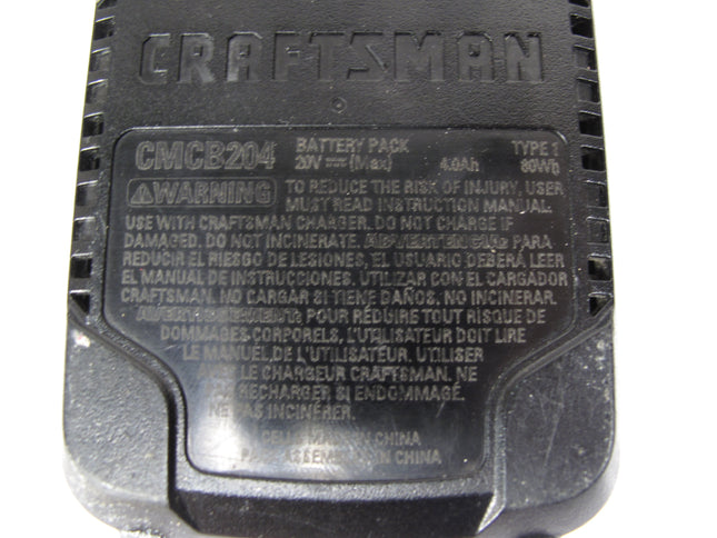 Craftsman CMCB204 V20 Lithium Ion Battery 4.0 A