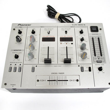 Pioneer DJM-300-S Two Channel DJ Mixer Silver Level Display With BPM Counter