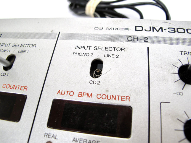 Pioneer DJM-300-S Two Channel DJ Mixer Silver Level Display With BPM Counter