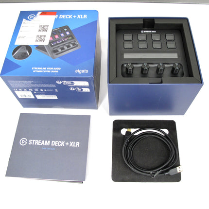 Elgato Stream Deck + XLR Audio Mixer & Controller, Rear XLR-to-USB Mic Interfa