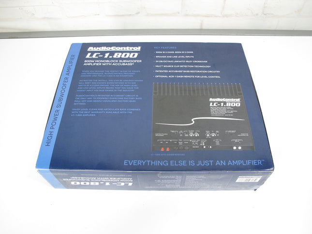 AudioControl LC-1.800 800w RMS Monoblock 1 Channel Amplifier Amp Bass Processor