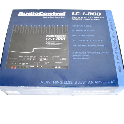 AudioControl LC-1.800 800w RMS Monoblock 1 Channel Amplifier Amp Bass Processor