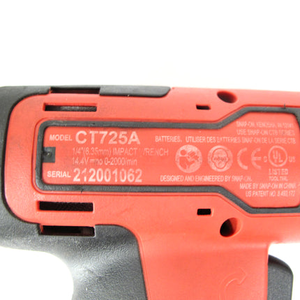 Snap-On USA CT725A 14.4V 1/4" Cordless Impact Wrench Driver