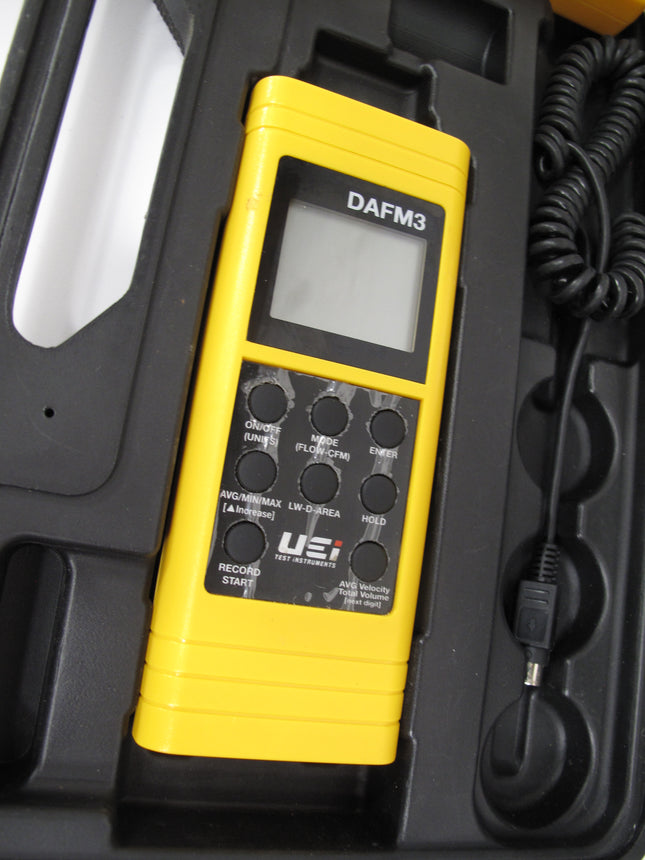 UEi DAFM3 CFM Anemometer Airflow Meter HVAC Tool w/ Case & Vane Sensor
