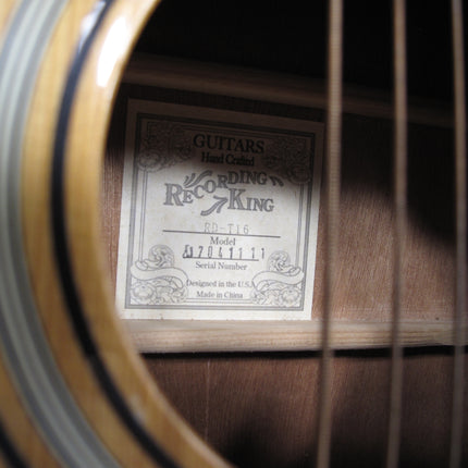 Recording King RD-T16 Torrefied Adirondack Dreadnought Acoustic Guitar