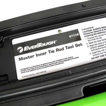 EverTough 67178 Master Inner Tie Rod Tool Set Kit With Case