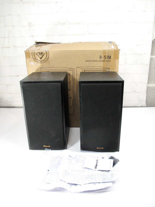 Klipsch Reference R-51M 8-Ohm 340W Max 85W RMS Black Bookshelf Stereo Speakers Pair