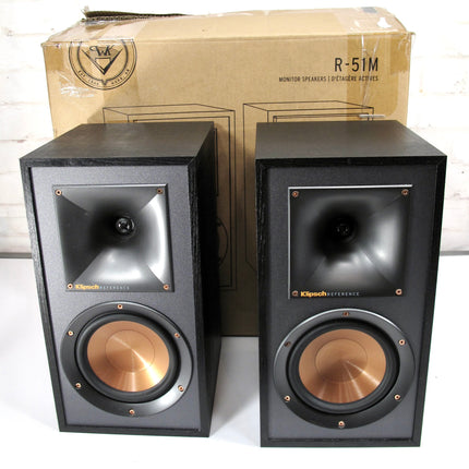 Klipsch Reference R-51M 8-Ohm 340W Max 85W RMS Black Bookshelf Stereo Speakers Pair