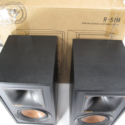 Klipsch Reference R-51M 8-Ohm 340W Max 85W RMS Black Bookshelf Stereo Speakers Pair