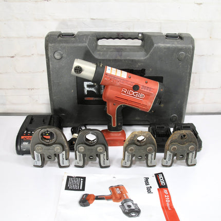 Ridgid 31028 RP 210 ProPress Compression Tool w/ 1-1/4" 1" 3/4" 1/2" Jawas