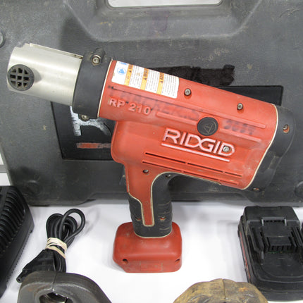 Ridgid 31028 RP 210 ProPress Compression Tool w/ 1-1/4" 1" 3/4" 1/2" Jawas