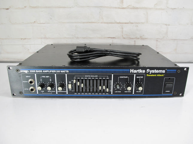 Hartke 2000 200 Watt Amplifier 10 Band EQ Active/Passive Input Bass Guitar Amp Head