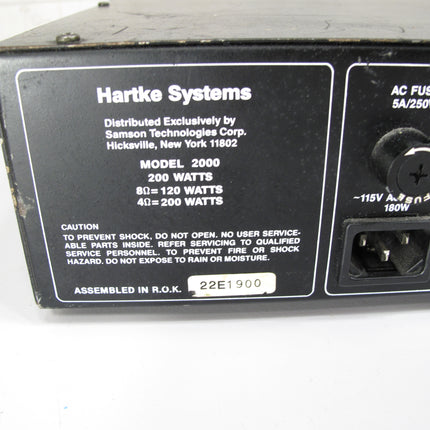 Hartke 2000 200 Watt Amplifier 10 Band EQ Active/Passive Input Bass Guitar Amp Head