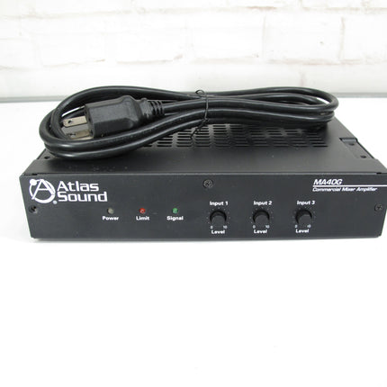 Atlas Sound MA40G 3 Input 40 Watt Commercial Audio Power Amplifier