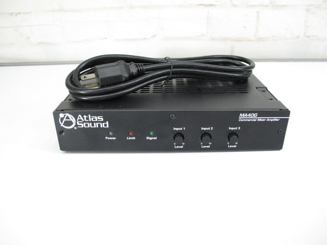 Atlas Sound MA40G 3 Input 40 Watt Commercial Audio Power Amplifier