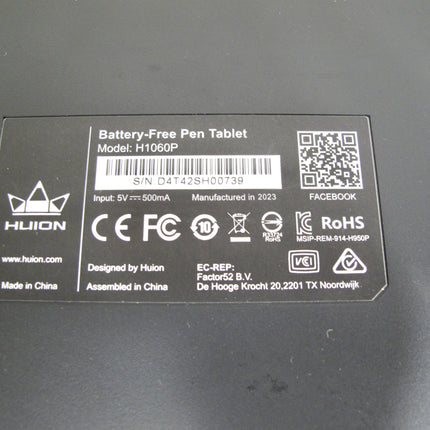 Huion H1060P Graphics Drawing Graphics Tablet Battery-free