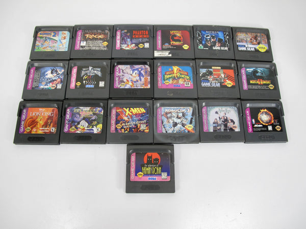 Sega Game Gear Video Game Cartridge Lot of 19 GAMES