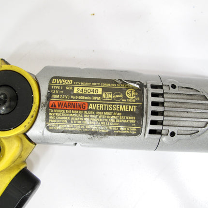 DeWalt DW920 7.2V Cordless Adjustable Angle Cordless Screwdriver