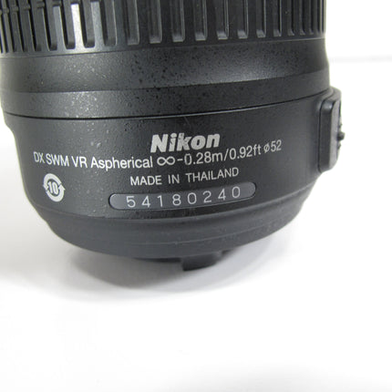 Nikon AF-S Nikkor 18-55mm f/3.5-5.6G DX SWM VR F Mount Camera Lens