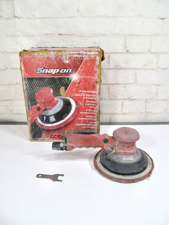 Snap On Tools PS4809 Red Pneumatic 1000 RPM 8" Geared Adjustable Grip Sander