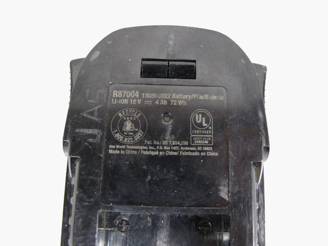 Ridgid R87004 18V 4.0Ah Lithium Ion Battery Compact Long Runtime 72 WH