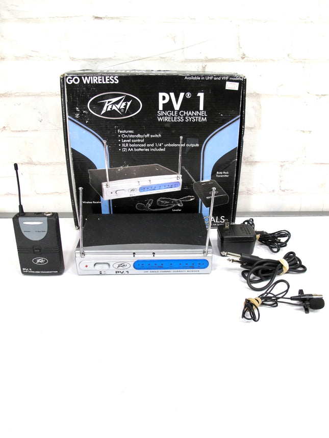 Peavey PV1 923.700 MHz UHF Lavalier Lapel Wireless Microphone System