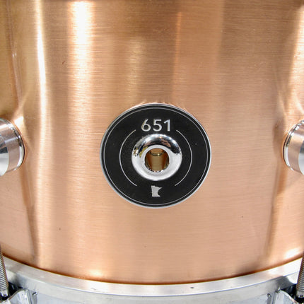651 Drums 8 Lug  6.5 x 14 Inch Copper Shell Boutique Snare Drum