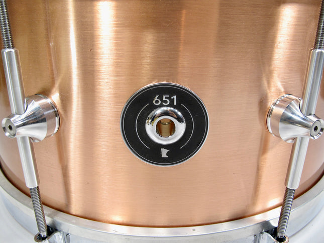 651 Drums 8 Lug  6.5 x 14 Inch Copper Shell Boutique Snare Drum