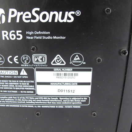 PRESONUS R65 Active Air Motion Transfer (AMT) Studio Reference Studio Monitor Pair