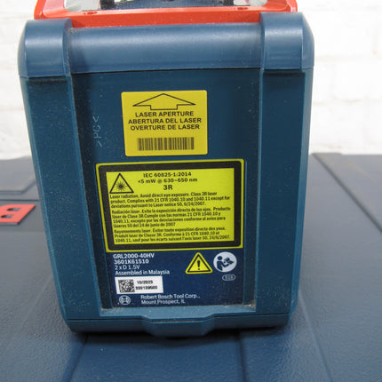 Bosch REVOLVE2000 Self-Leveling Horizontal Rotary Laser Kit GRL2000-40HVK