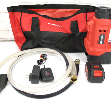 Populo HTPL-2009 AC & Battery Portable Hybrid Water Transfer Utility Pump