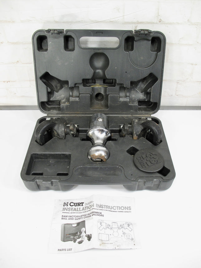 CURT OEM Puck System 2-5/16" Gooseneck Trailer Hitch Ball 30K & Anchor Kit 60618