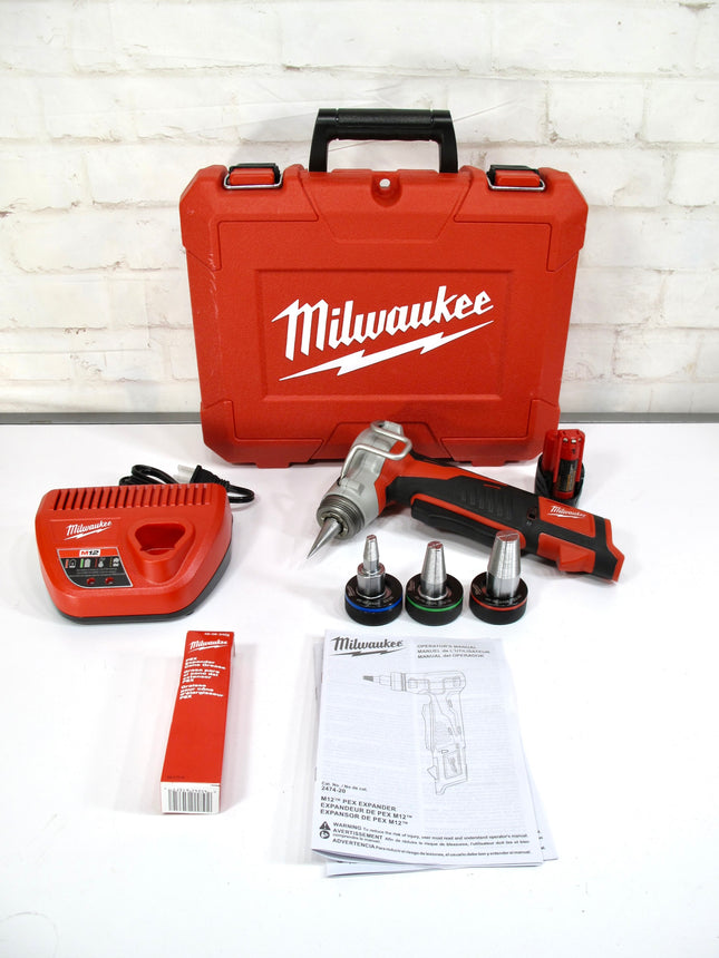 Milwaukee 2474-20 M12 12V Lithium-Ion Cordless ProPEX Expansion Tool Kit 1/2" 3/4" 1"