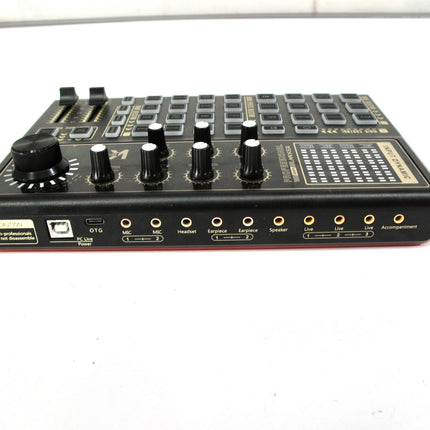 Muslady SK300 Live Sound Card External Voice Changer Effects Audio Mixer