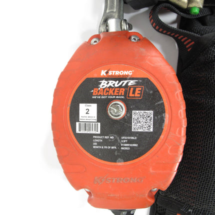 K Strong Kapture 5 Point Full Body Harness w/2 Brute Backer LE 8.5ft 3400lb ea