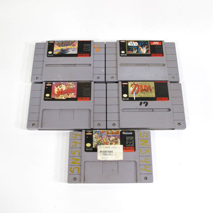 Nintendo SNES Looney Tunes B Ball, Zelda, Tax Mania, Super Star Wars, F-Zero Games