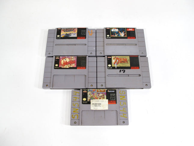 Nintendo SNES Looney Tunes B Ball, Zelda, Tax Mania, Super Star Wars, F-Zero Games