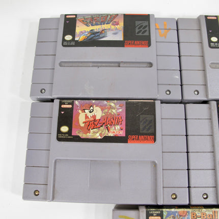 Nintendo SNES Looney Tunes B Ball, Zelda, Tax Mania, Super Star Wars, F-Zero Games