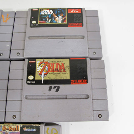 Nintendo SNES Looney Tunes B Ball, Zelda, Tax Mania, Super Star Wars, F-Zero Games