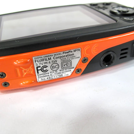Fujifilm FinePix XP70 16.4MP Orange Compact Waterproof Camera Charger & SD Card