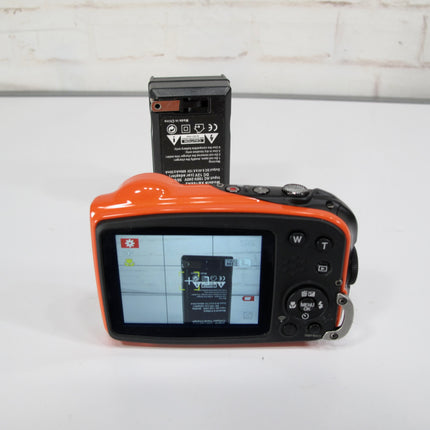 Fujifilm FinePix XP70 16.4MP Orange Compact Waterproof Camera Charger & SD Card