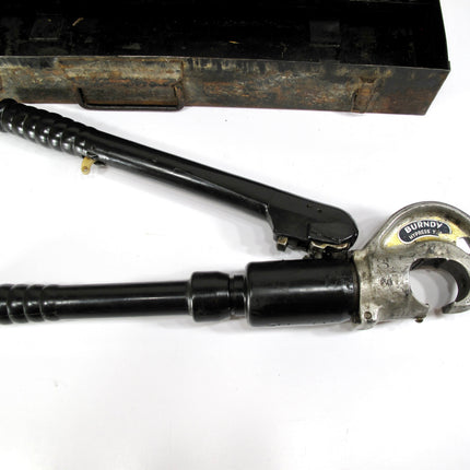 Burndy Y35 12-Ton C-Head Manual Hydraulic Compression Crimping Tool w/ 13 Die Sets