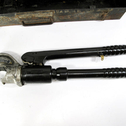 Burndy Y35 12-Ton C-Head Manual Hydraulic Compression Crimping Tool w/ 13 Die Sets