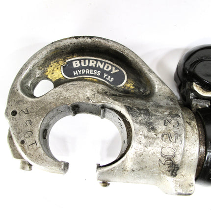 Burndy Y35 12-Ton C-Head Manual Hydraulic Compression Crimping Tool w/ 13 Die Sets