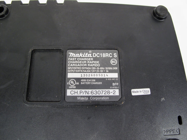 MAKITA DC18RC Genuine OEM 120v 240W Lithium-Ion & Ni-MH Fast Rapid Charger