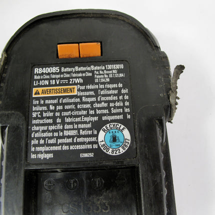 Ridgid R840085 Genuine OEM 18V 1.5Ah Hyper Lithium Ion Power Tool Battery
