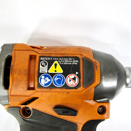 RIDGID R872311  Brushless 18 Volt 1/4" Cordless Impact Driver