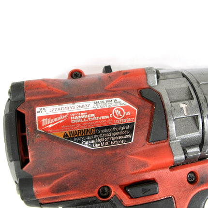 Milwaukee 2804-20 M18 FUEL 1/2" Hammer Drill Driver Tool Only