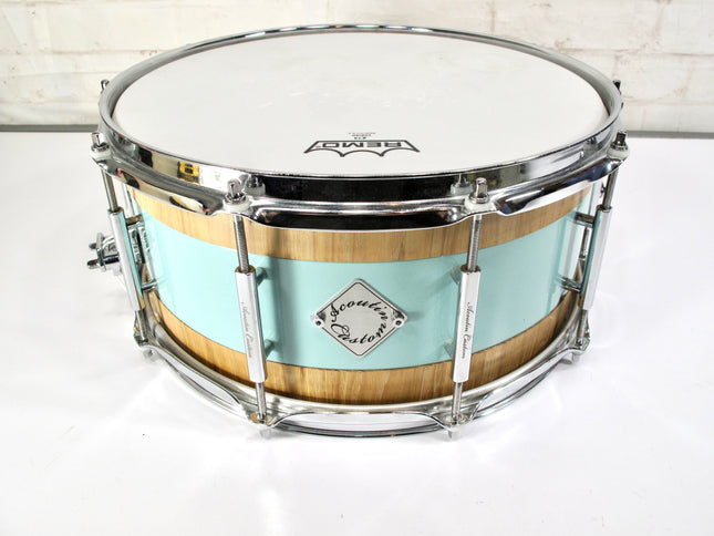 Acoutin Custom Leonova 6.5x14 2013 "Leonova" Sea Foam Green Snare Drum