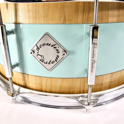 Acoutin Custom Leonova 6.5x14 2013 "Leonova" Sea Foam Green Snare Drum